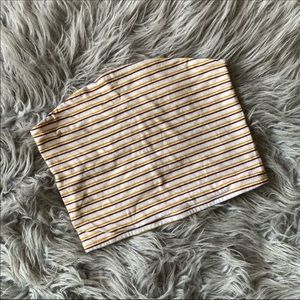 3/$30 Striped Wild fable Tube Top Bandeau Retro 70’s Mustard Crop Top